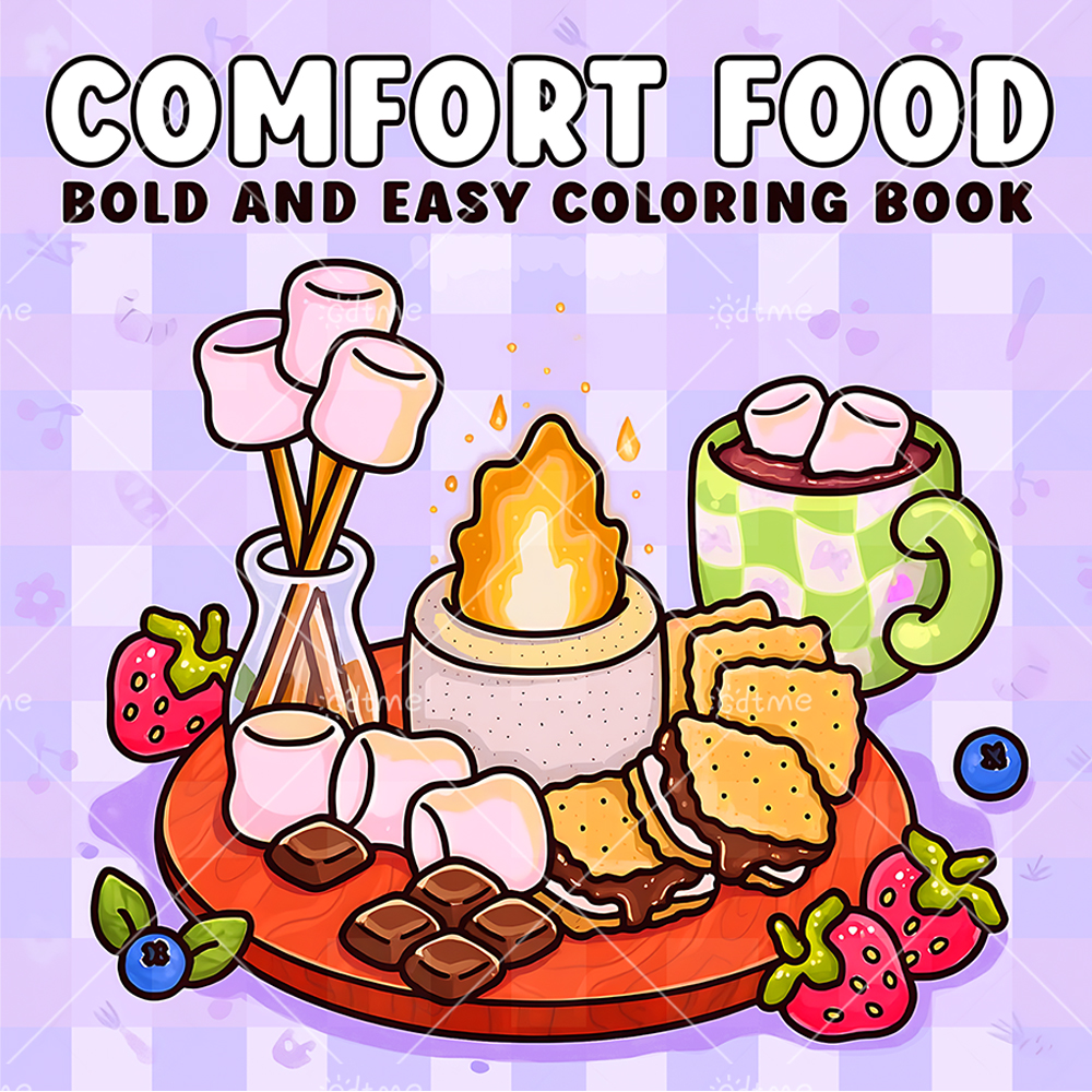 Food And Snacks Coloring Book - COMFORT FOOD BOLD AND EASY 24