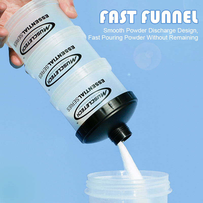 Food Snacks With Protein - 3-layer Portable Protein Powder Box Funnel