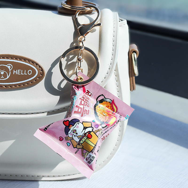Spicy Food Snacks - Simulation Instant Noodles Keychain Snack Bag