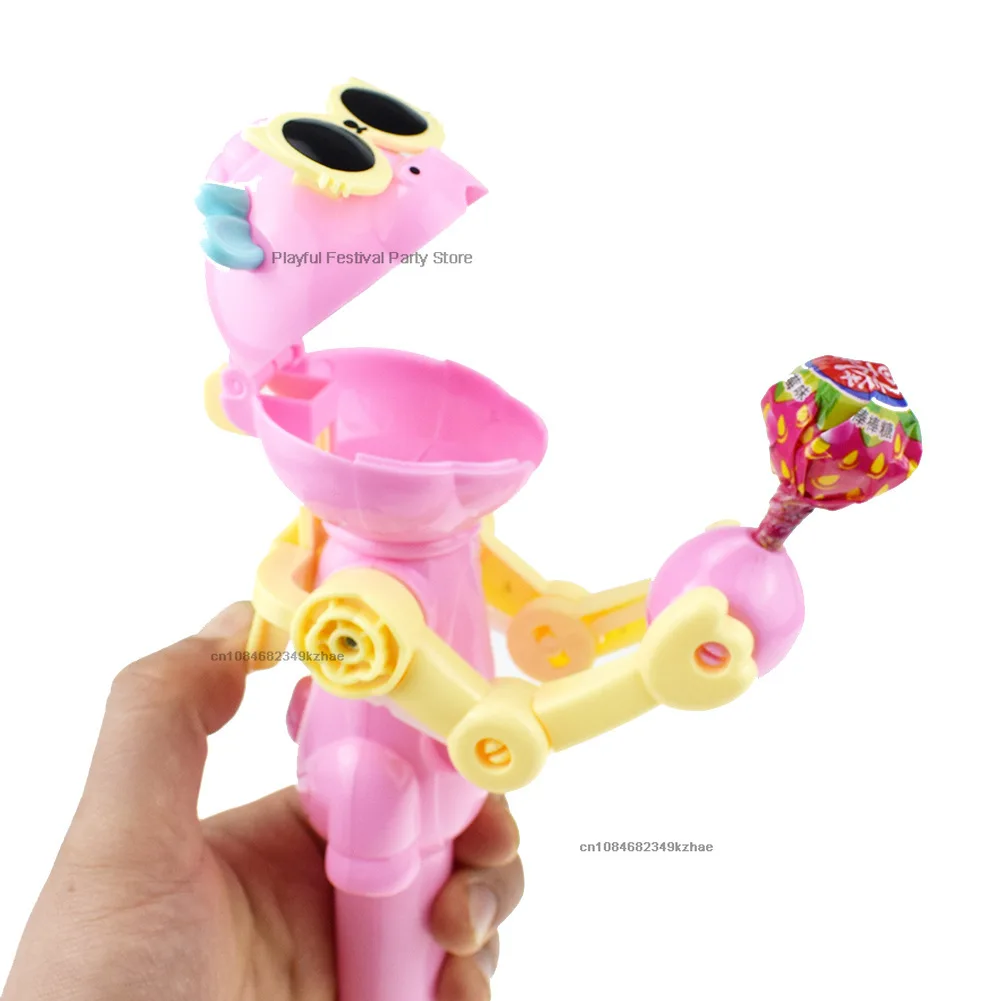 Spicy Food Snacks - 1pc Creative Lollipop Robot Holder Dinosaur