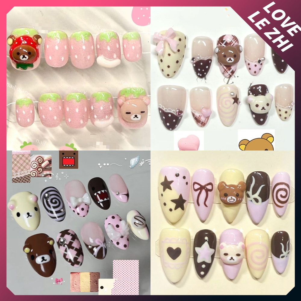 Food Grocery Snacks - 10Pcs Cartoon Kawaii Anime Rilakkuma Handmade