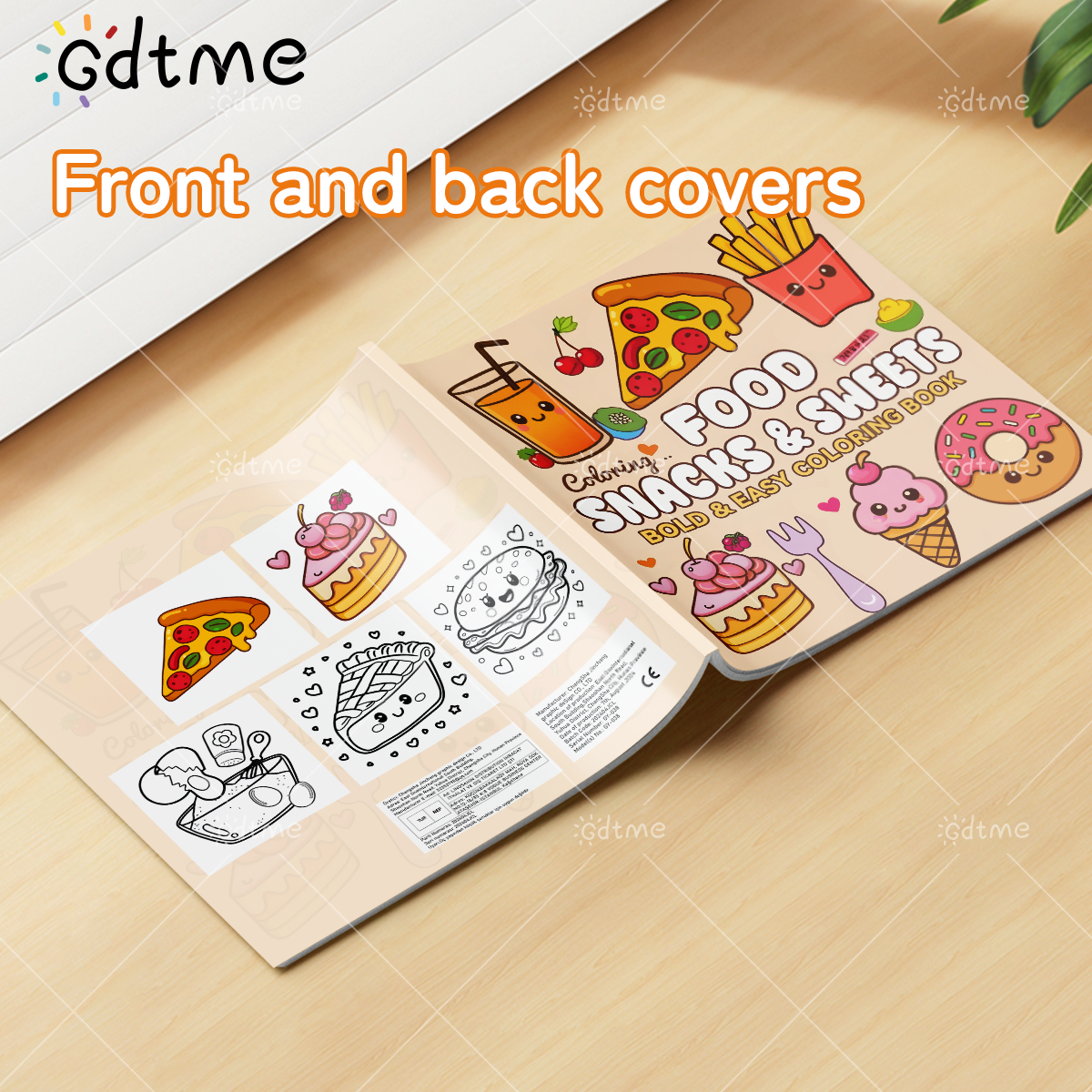 FOOD SNACKS & SWEETS Themed Co - Food And Snacks Coloring Book avaliação e preço