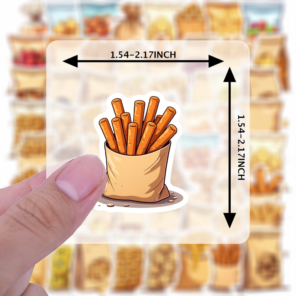 35pcs-100pcs Decals  crunchy S - Food Snacks Label avaliação e preço