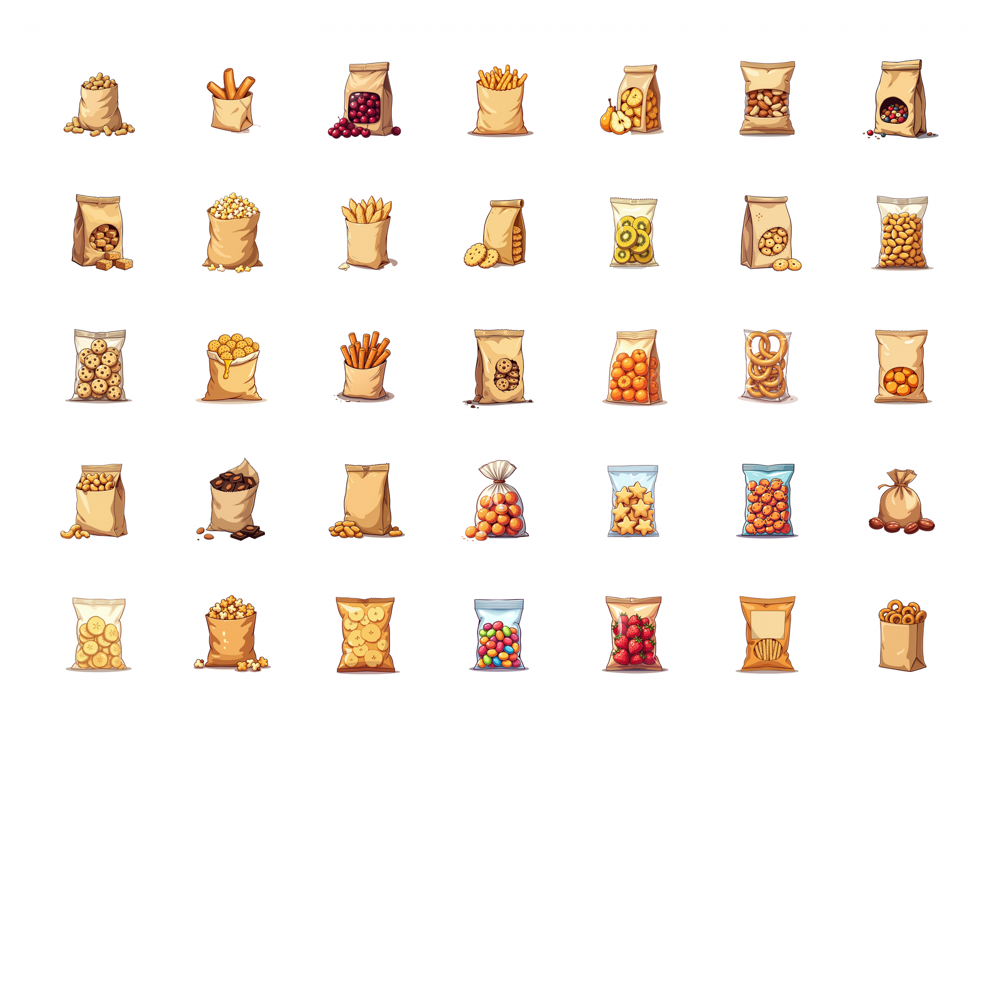 35pcs-100pcs Decals  crunchy S - Food Snacks Label avaliação e preço