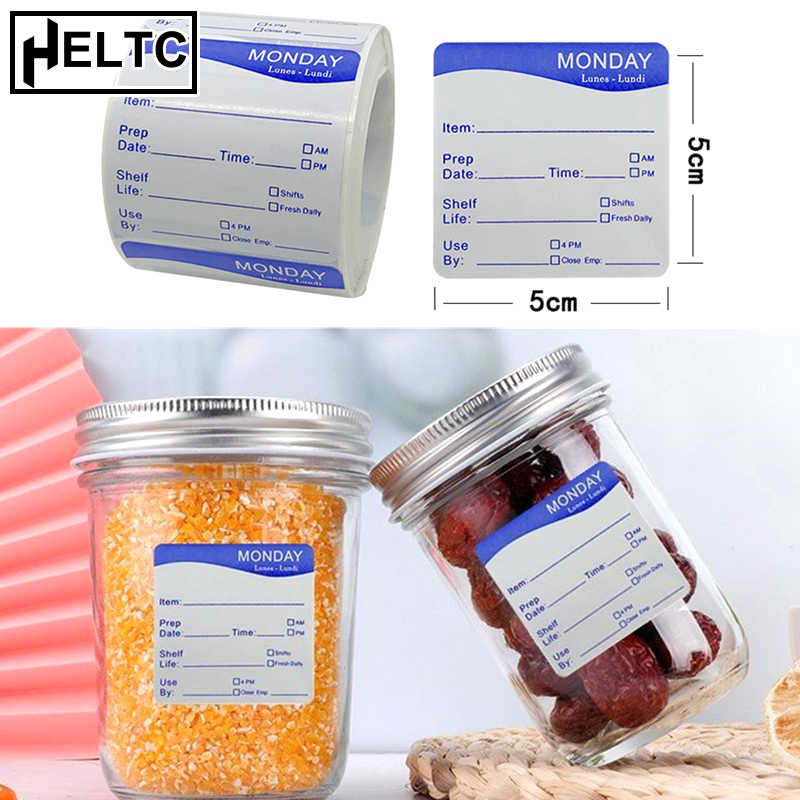 250Pcs/Roll Kitchen Date Food  - Food Snacks Label avaliação e preço