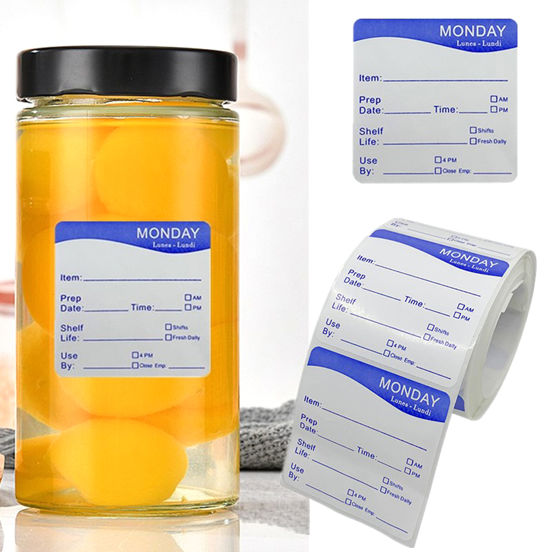 250Pcs/Roll Kitchen Date Food  - Food Snacks Label avaliação e preço