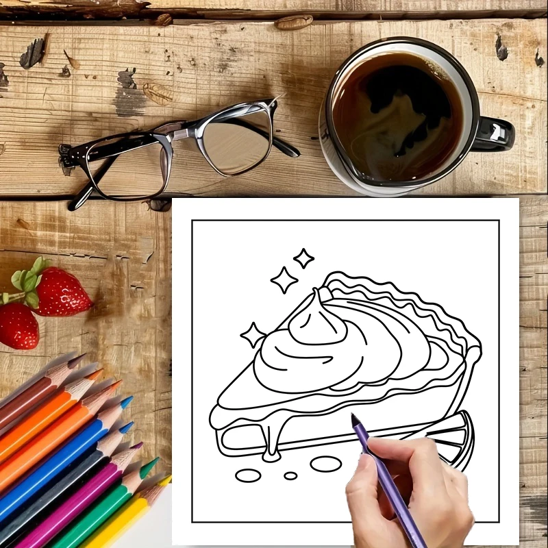 Easy Food and Snacks Coloring  - Food And Snacks Coloring Book avaliação e preço