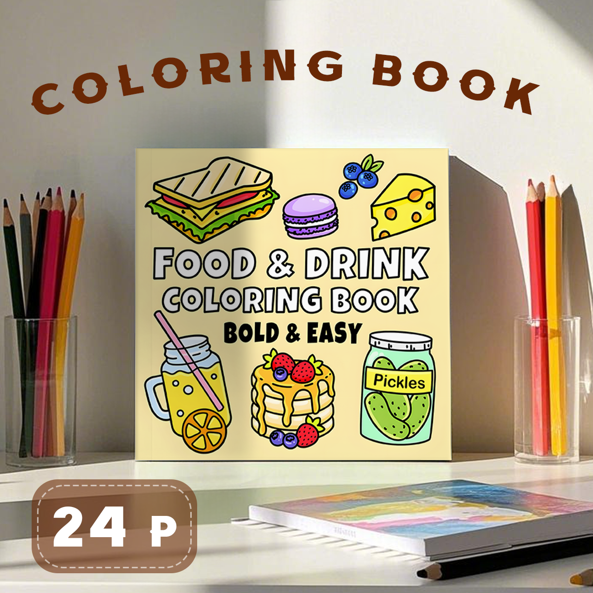 Delicious Treats Coloring Book - Food And Snacks Coloring Book avaliação e preço