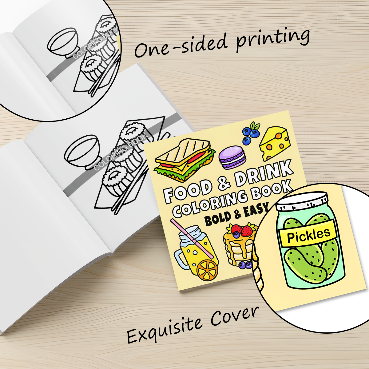 Delicious Treats Coloring Book - Food And Snacks Coloring Book avaliação e preço