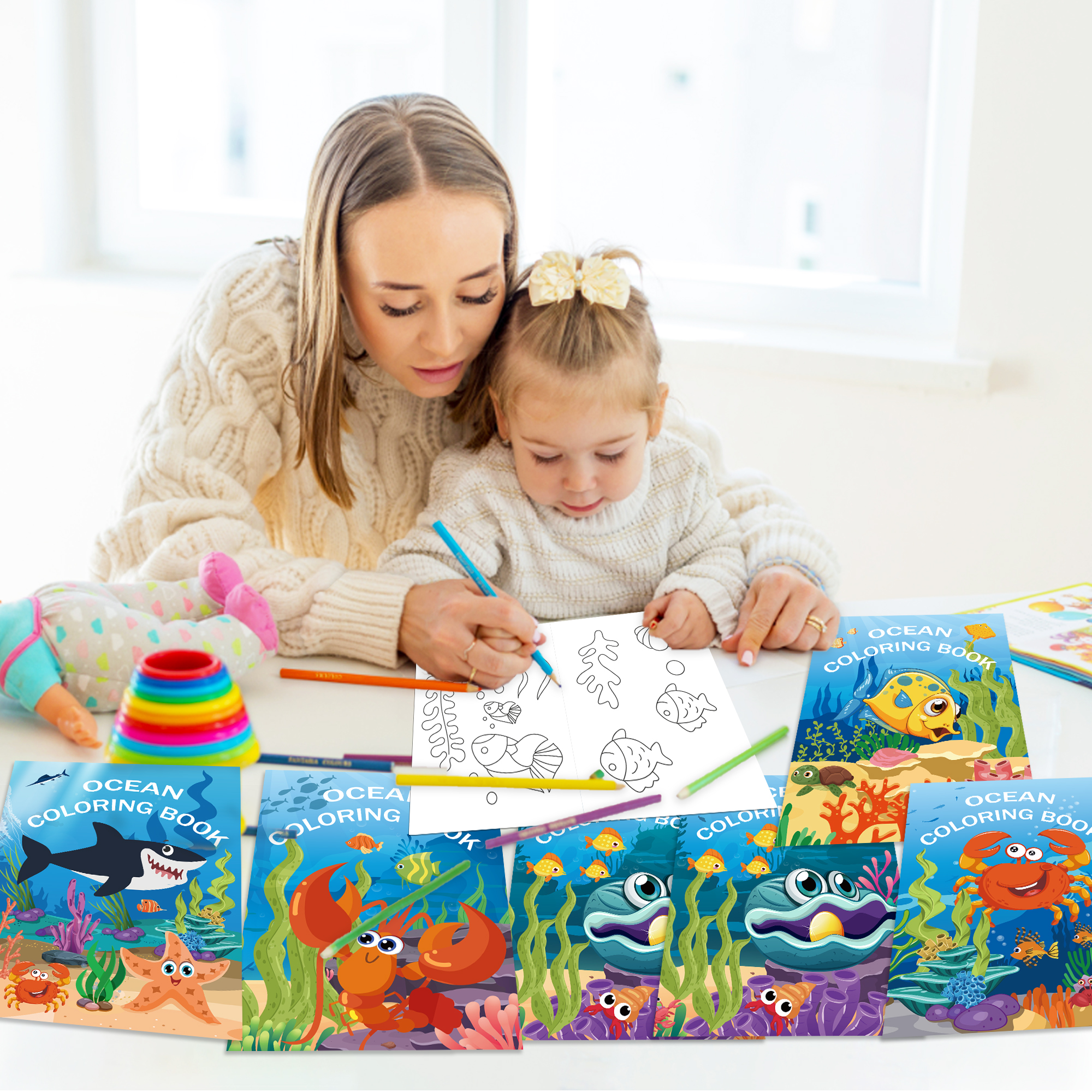 16pcs Cartoon Underwater World - Food And Snacks Coloring Book avaliação e preço