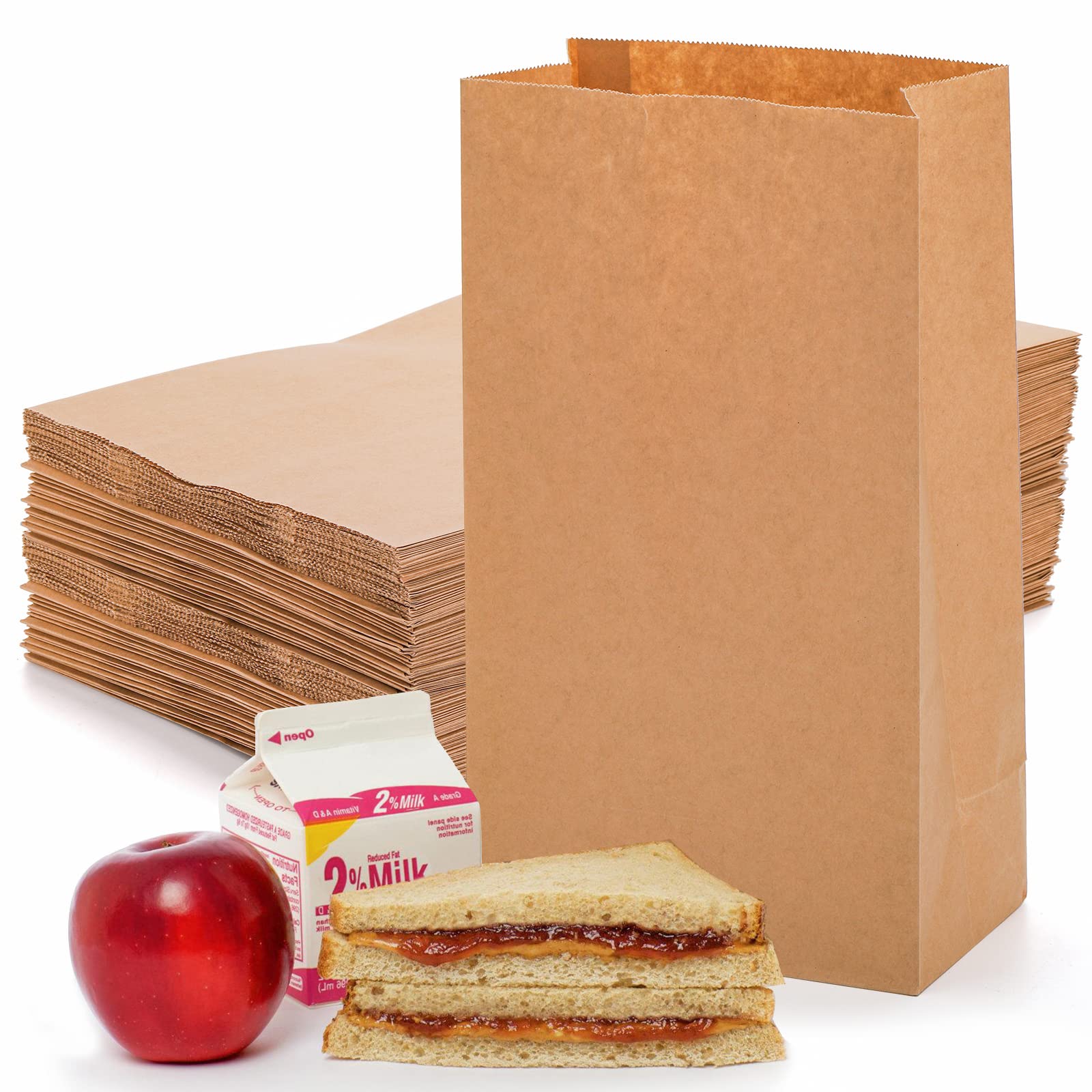 Paper Lunch Bags 20/50PCS Kraf - Food Grocery Snacks avaliação e preço