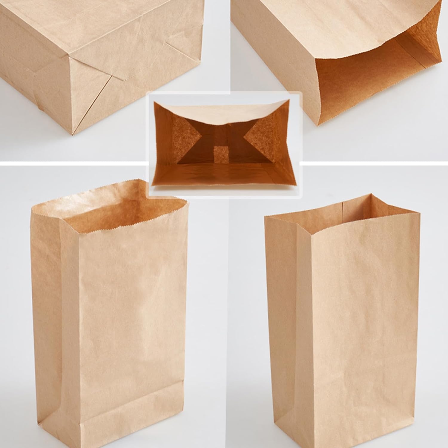 Paper Lunch Bags 20/50PCS Kraf - Food Grocery Snacks avaliação e preço