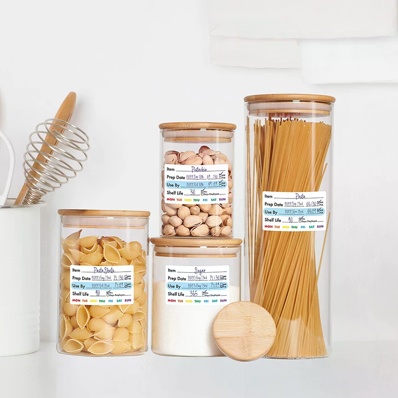 300Pcs/Roll Kitchen Date Food  - Food Snacks Label avaliação e preço