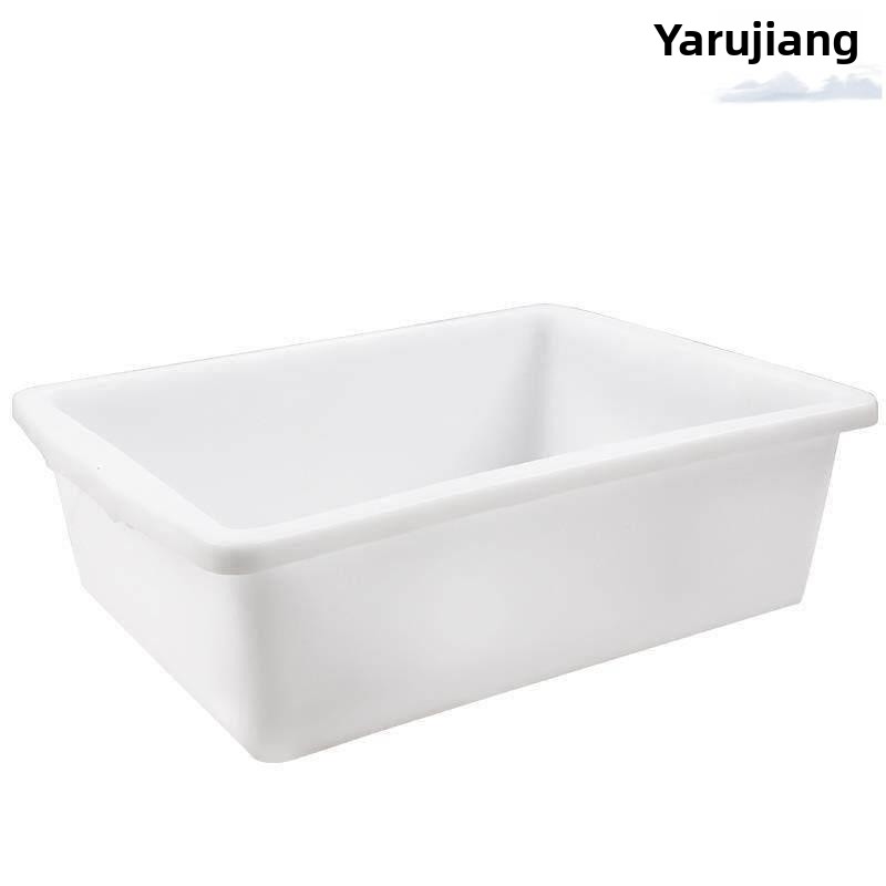 White Plastic Rectangular Stor - Spicy Food Snacks avaliação e preço