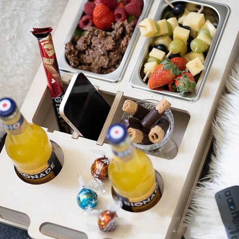 Rectangle Bamboo Tray Desktop  - Food Drink Snacks avaliação e preço