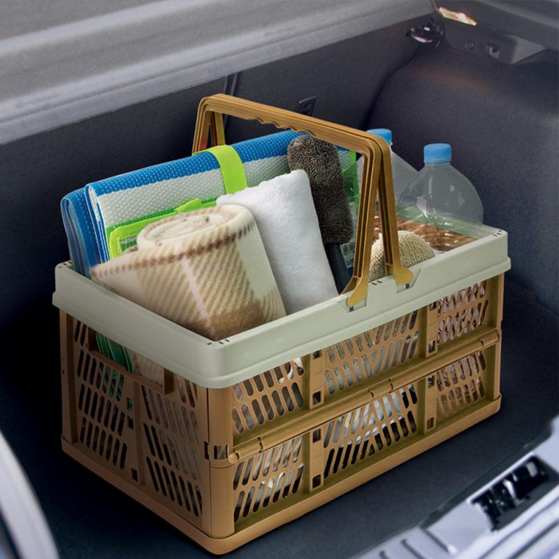 Foldable Picnic Basket Portabl - Food Grocery Snacks avaliação e preço