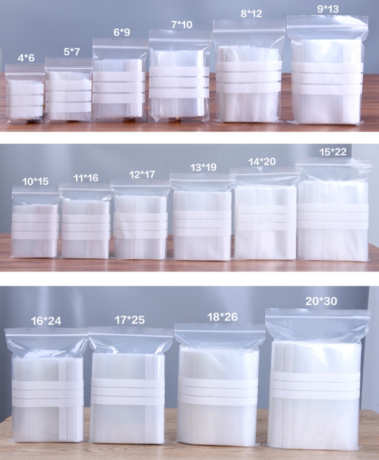 200PCS Clear PE Writing Ziploc - Food Snacks Label avaliação e preço