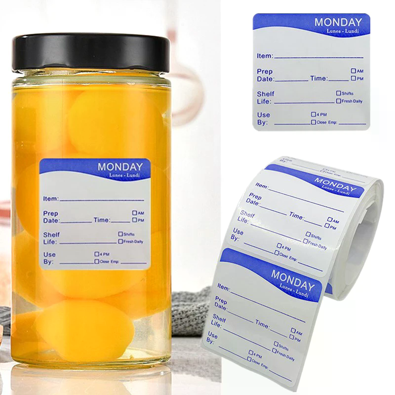 250Pcs/Roll Kitchen Date Food  - Food Snacks Label avaliação e preço