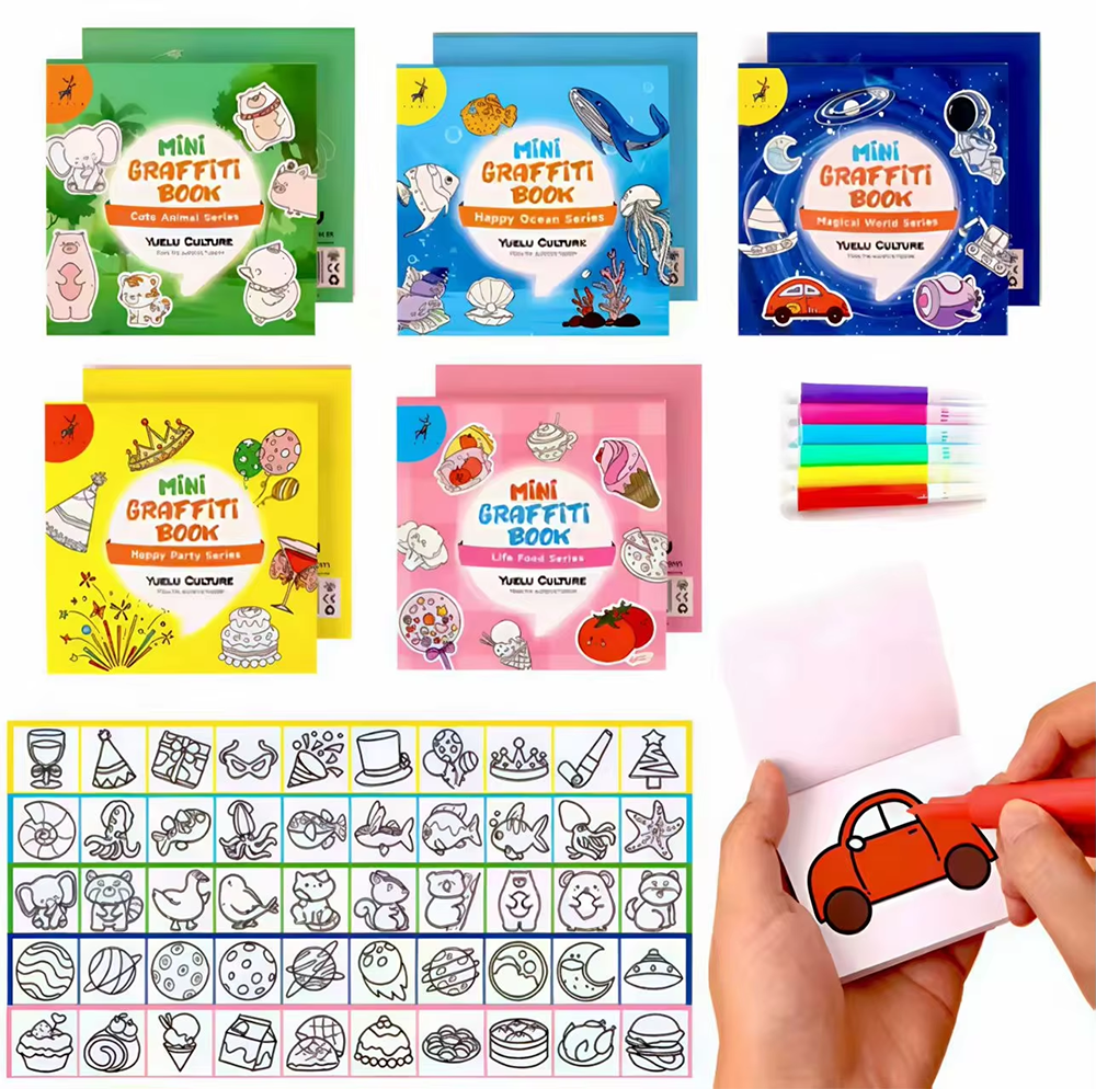 50Sheets Mini Graffiti Noteboo - Food And Snacks Coloring Book avaliação e preço