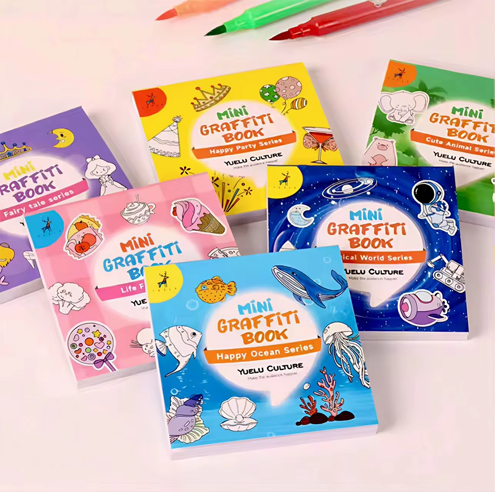 50Sheets Mini Graffiti Noteboo - Food And Snacks Coloring Book avaliação e preço