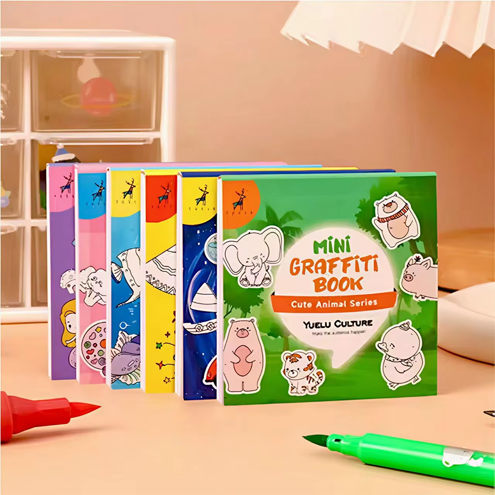 50Sheets Mini Graffiti Noteboo - Food And Snacks Coloring Book avaliação e preço