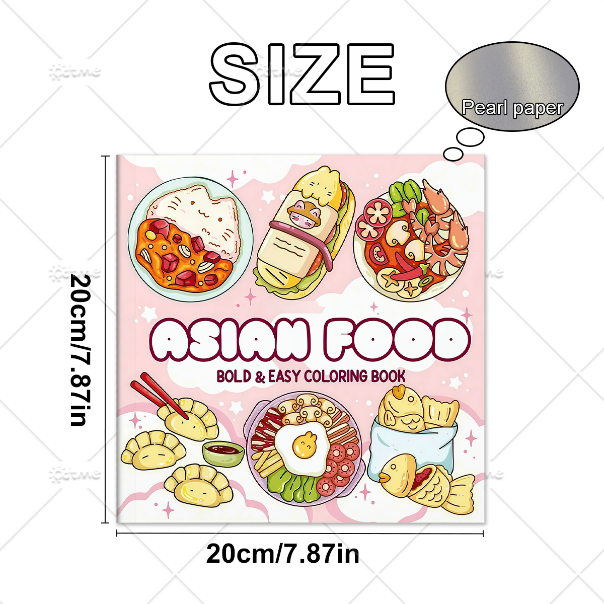 ASIAN Food Bold-easy Patterns  - Food And Snacks Coloring Book avaliação e preço