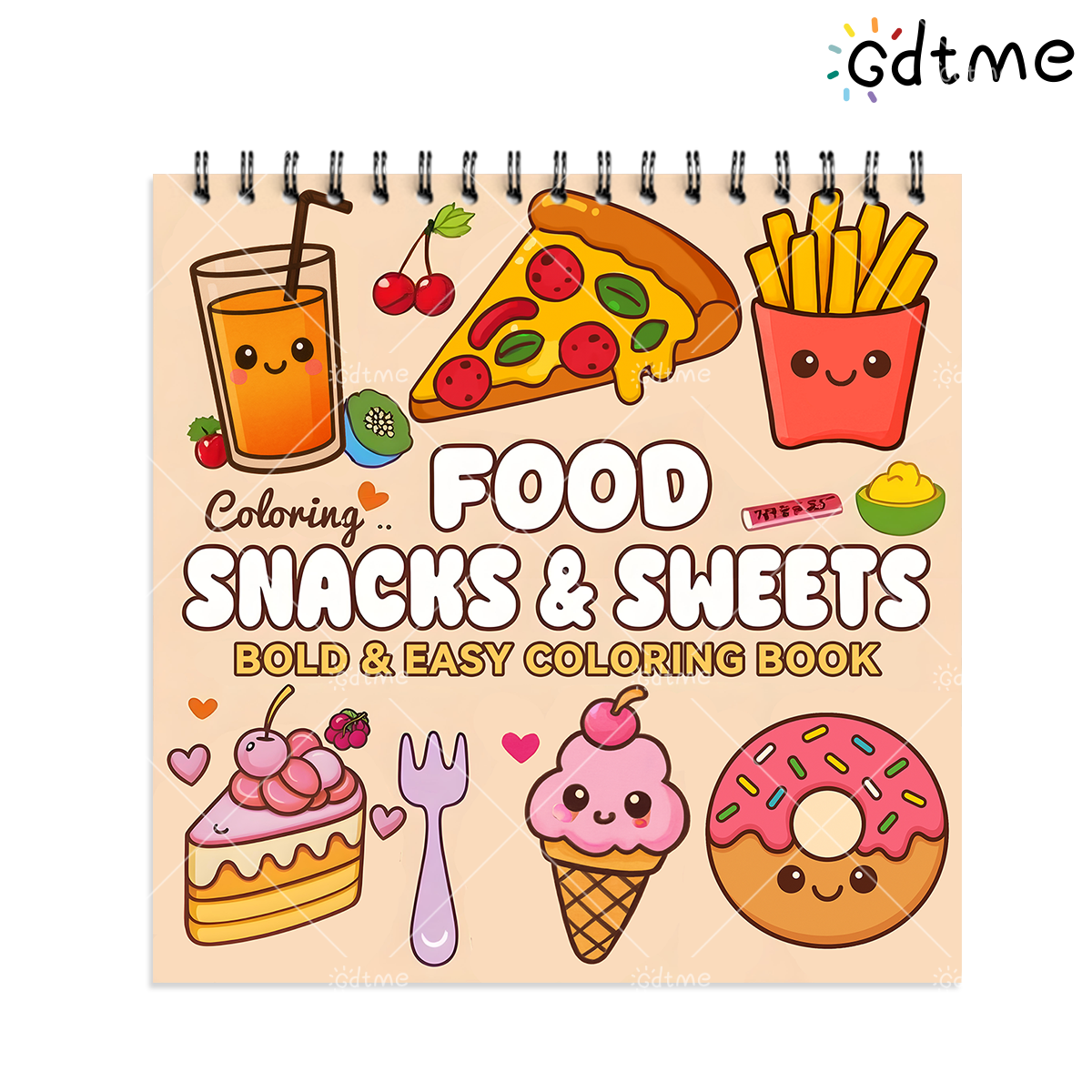 FOOD SNACKS & SWEETS Themed Co - Food And Snacks Coloring Book avaliação e preço