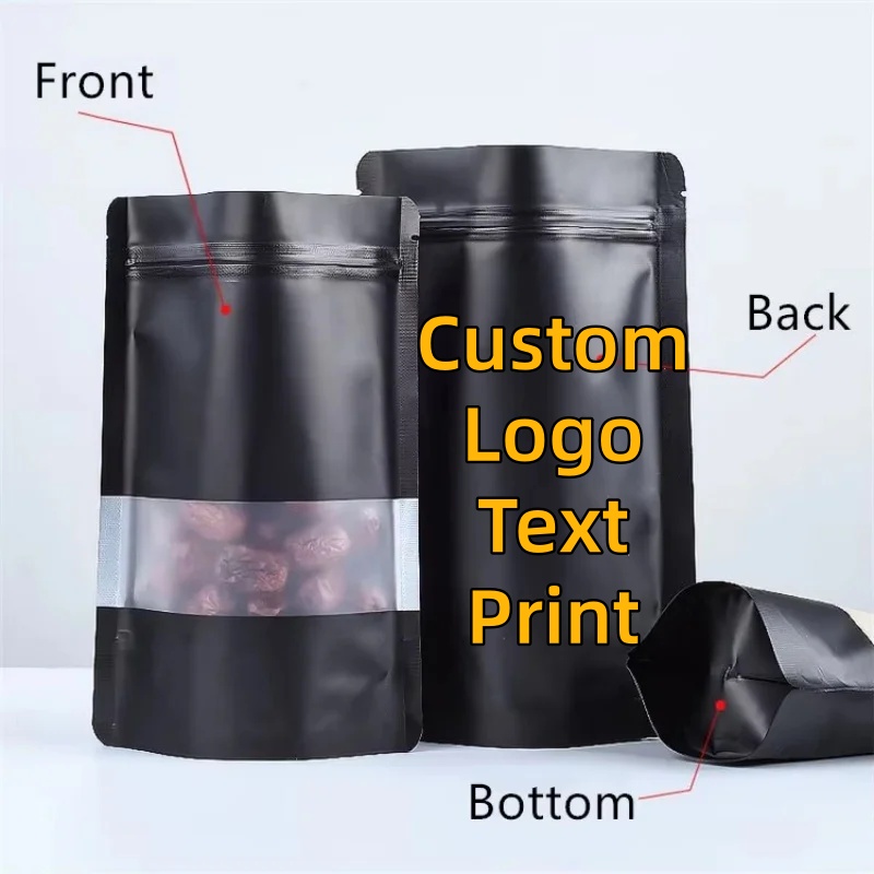 100PCS Stand-up Matte Black Al - Food Z avaliação e preço