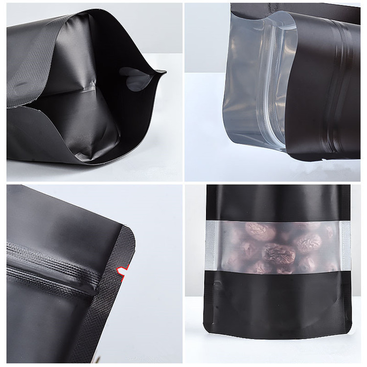 100PCS Stand-up Matte Black Al - Food Z avaliação e preço