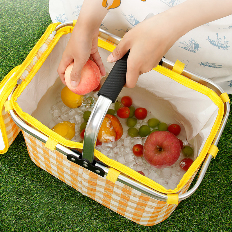 Retro Pastoral Lunch Bag Foldi - Food Drink Snacks avaliação e preço