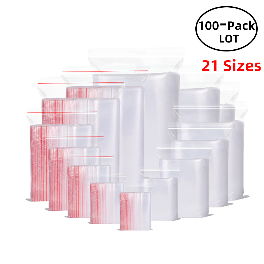 100PCS/Pack Resealable Zip Loc - Food Z avaliação e preço