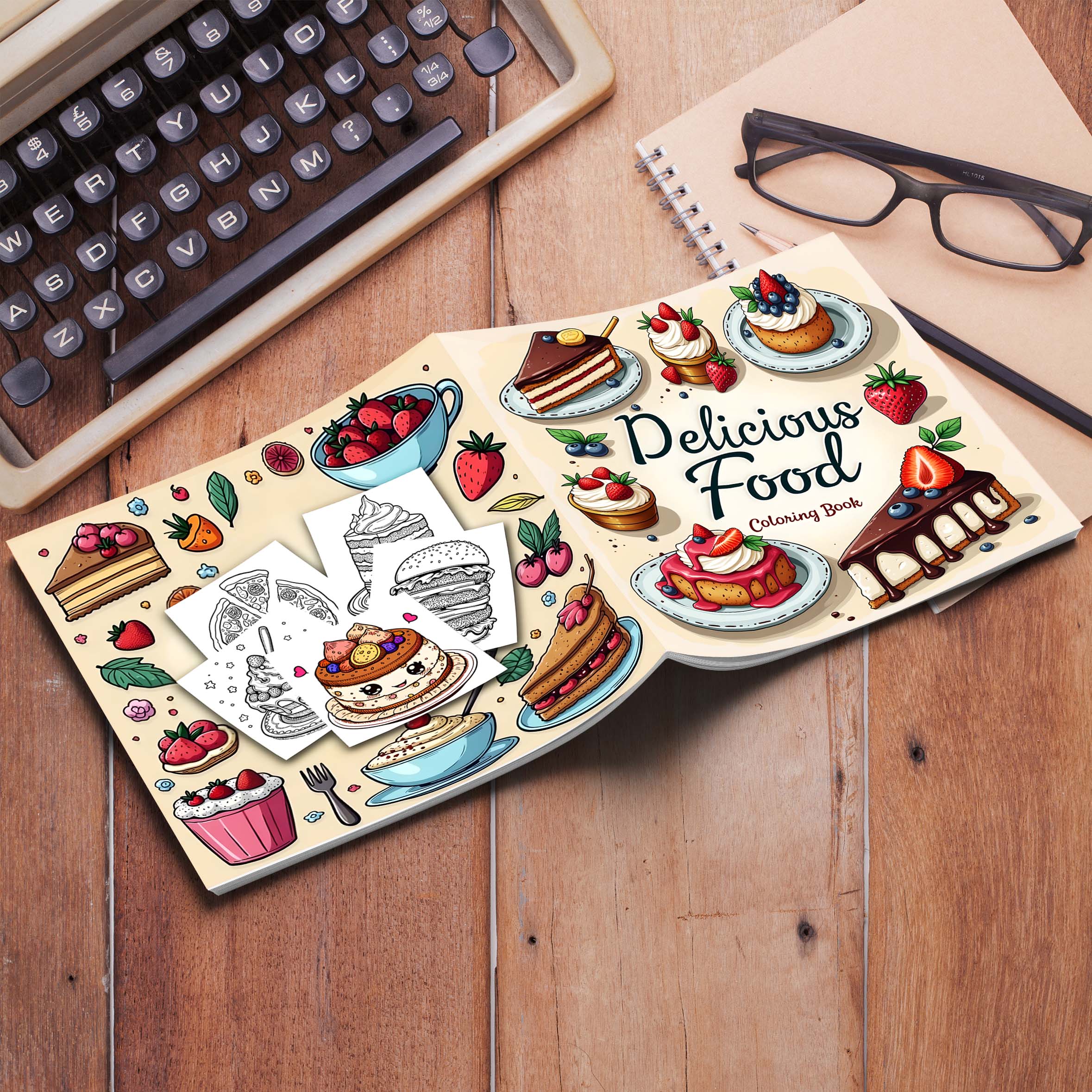 1pc Food Style Art Coloring Bo - Food And Snacks Coloring Book avaliação e preço