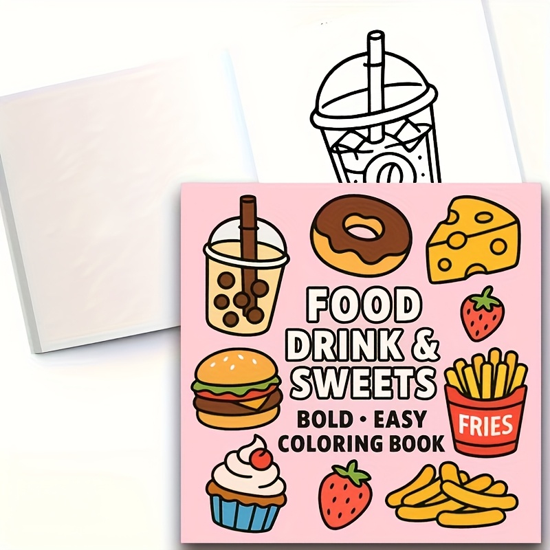 Original Upgraded Version, 24  - Food And Snacks Coloring Book avaliação e preço