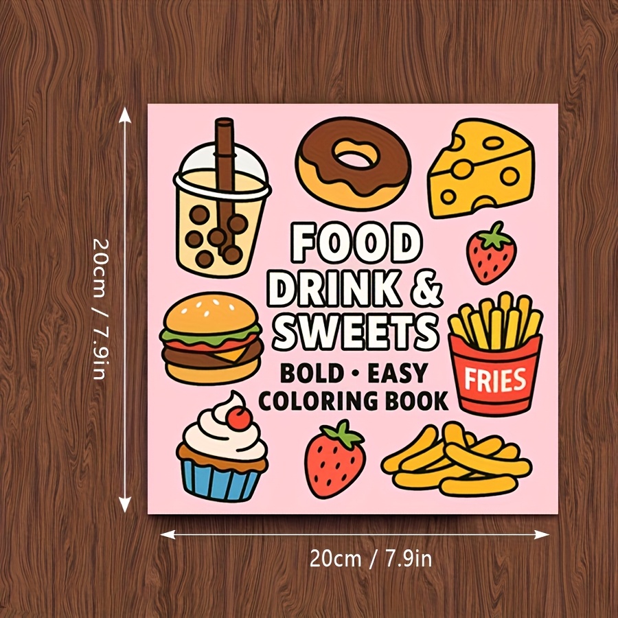 Original Upgraded Version, 24  - Food And Snacks Coloring Book avaliação e preço