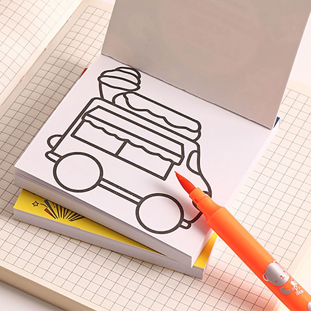 50 sheets Cartoon Paper Colori - Food And Snacks Coloring Book avaliação e preço