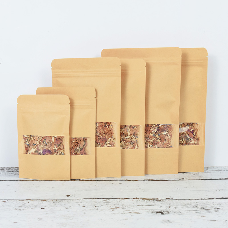 20/50pcs Kraft Paper Zip Lock  - Food Z avaliação e preço