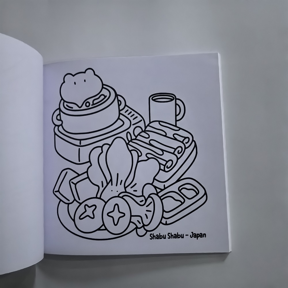 Asian Food Easy-bold Coloring  - Food And Snacks Coloring Book avaliação e preço