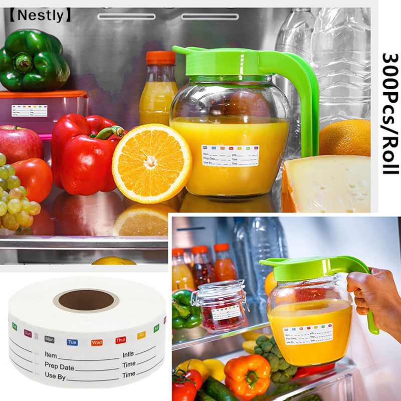 300Pcs/Roll Kitchen Date Food  - Food Snacks Label avaliação e preço