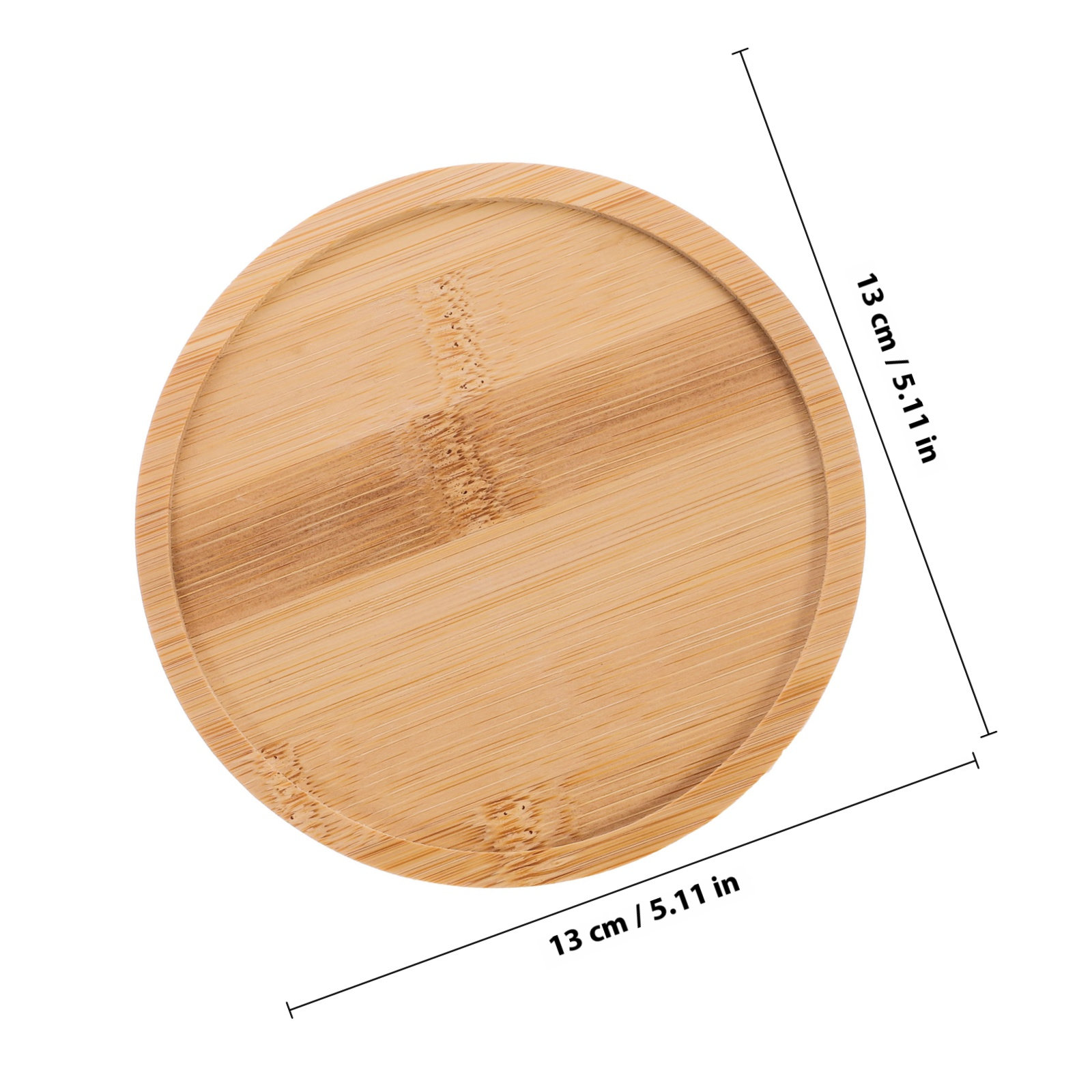 2Pcs Wooden Serving Trays Roun - Food Drink Snacks avaliação e preço