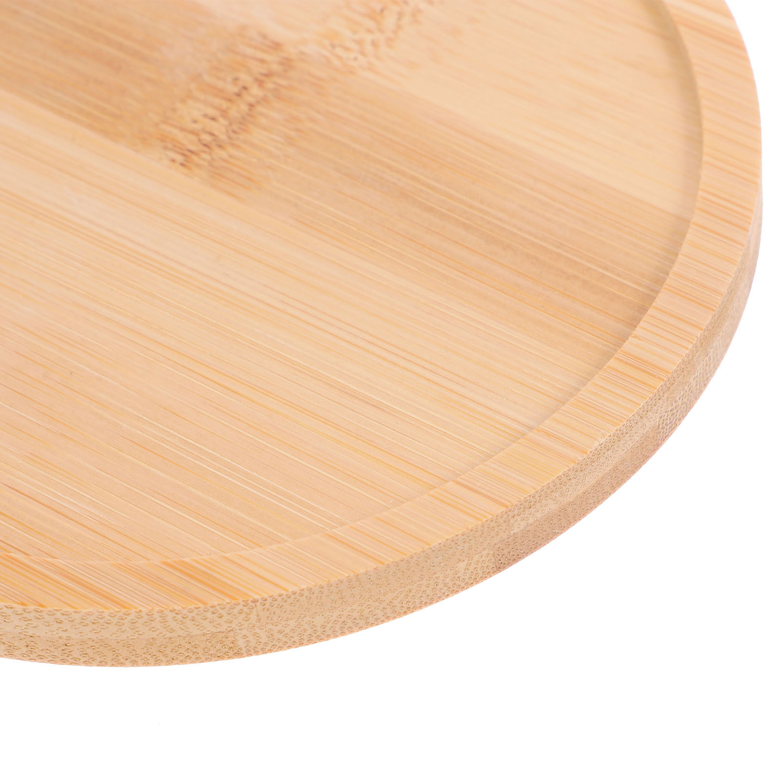 2Pcs Wooden Serving Trays Roun - Food Drink Snacks avaliação e preço