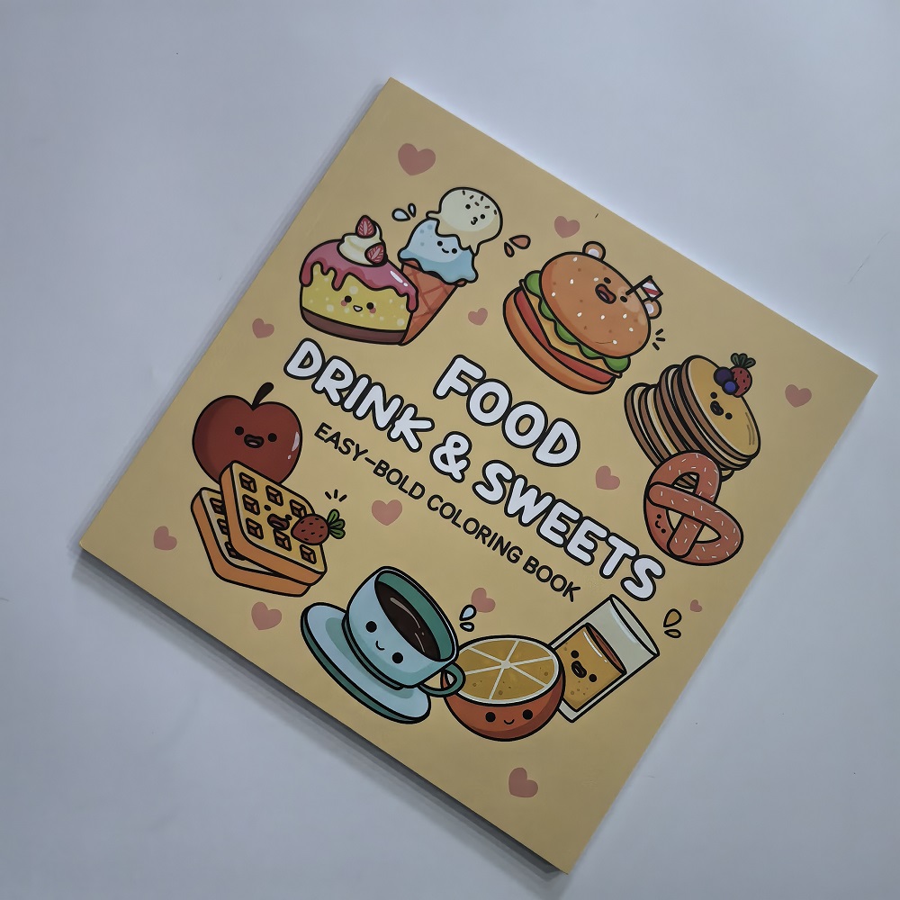 Food Drink & Sweets Easy-bold  - Food And Snacks Coloring Book avaliação e preço