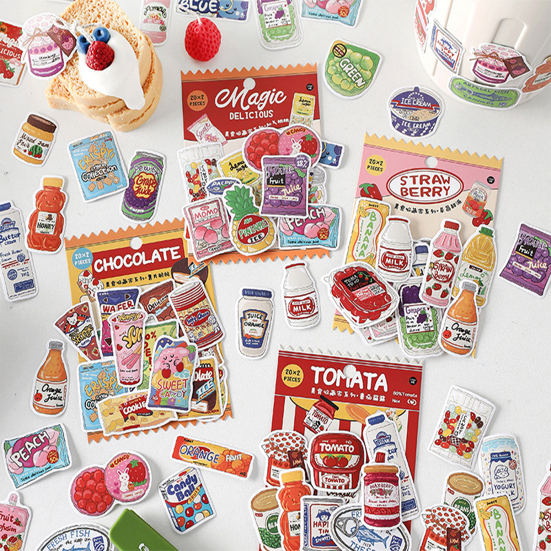 Cute Food Stickers Fast Food S - Food Snacks Label avaliação e preço