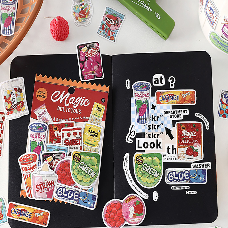Cute Food Stickers Fast Food S - Food Snacks Label avaliação e preço