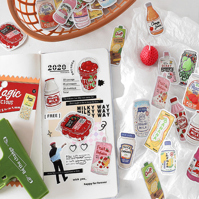 Cute Food Stickers Fast Food S - Food Snacks Label avaliação e preço