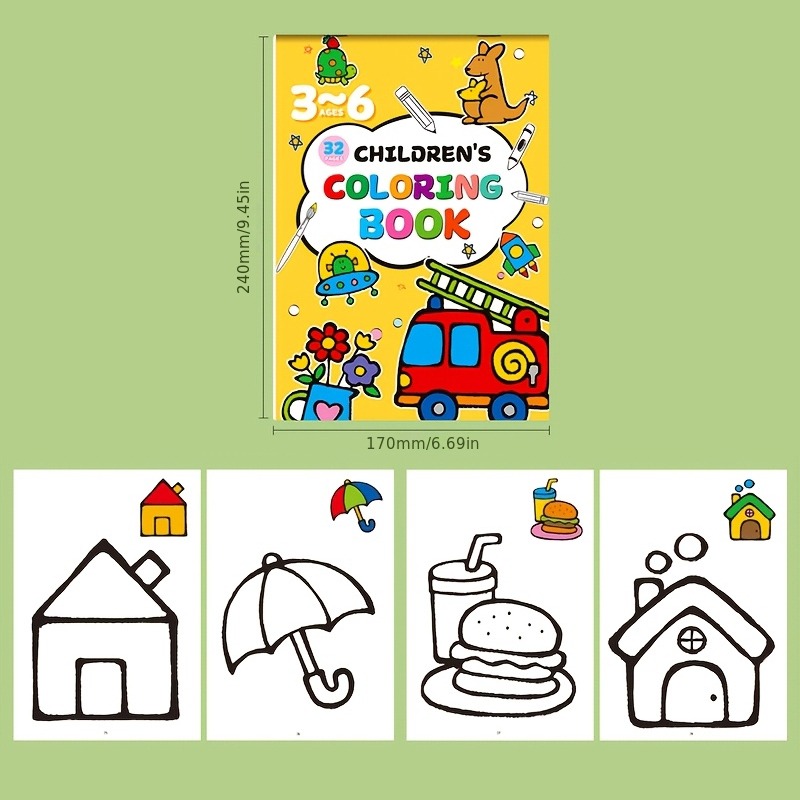 Children's Drawing Book, Conta - Food And Snacks Coloring Book avaliação e preço
