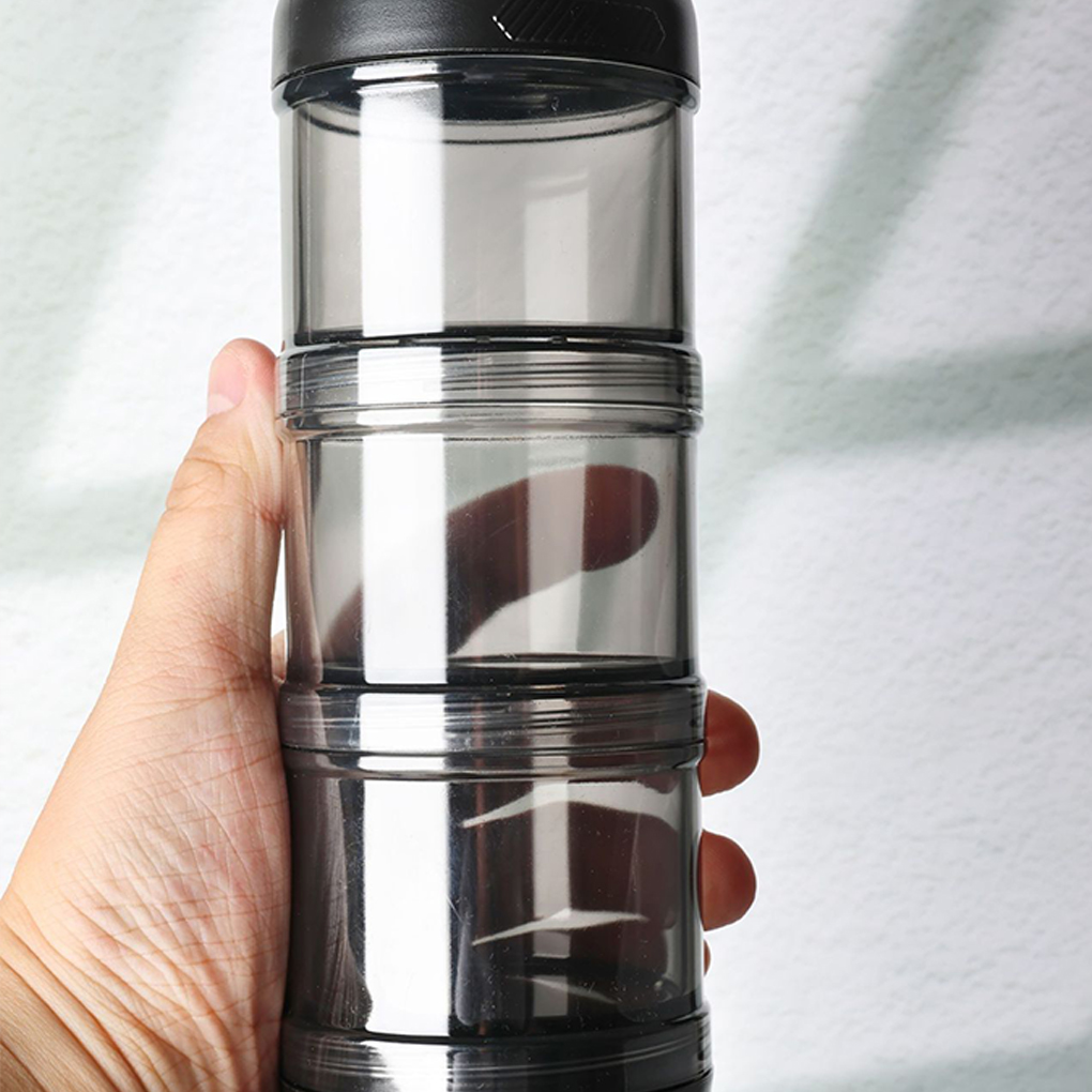 Portable 3-Layer Powder Dispen - Food Snacks With Protein avaliação e preço